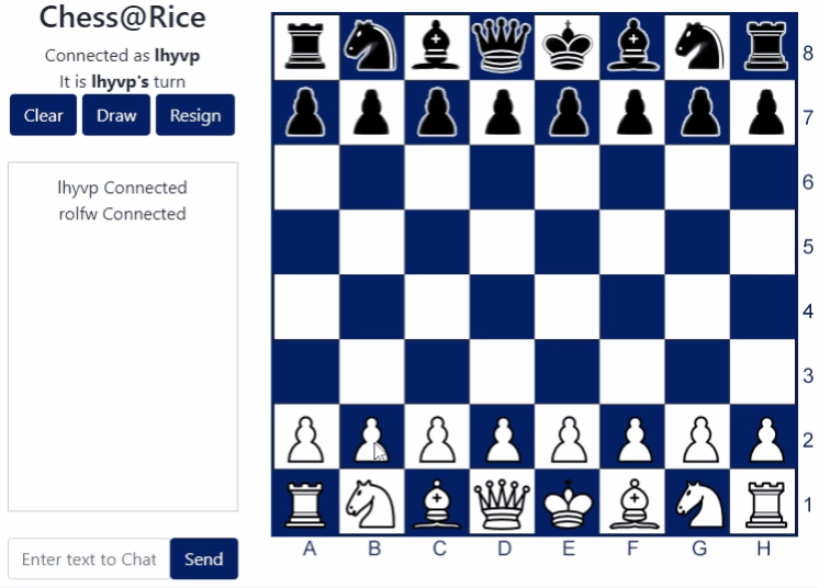 Chess@Rice Gameplay Demo